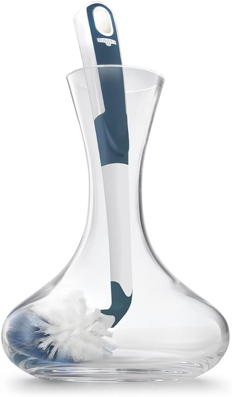 12.7” Flexible Glass and Bottle Scrub Brush, Extra-Long, Non-Scratch Cleaning Sc