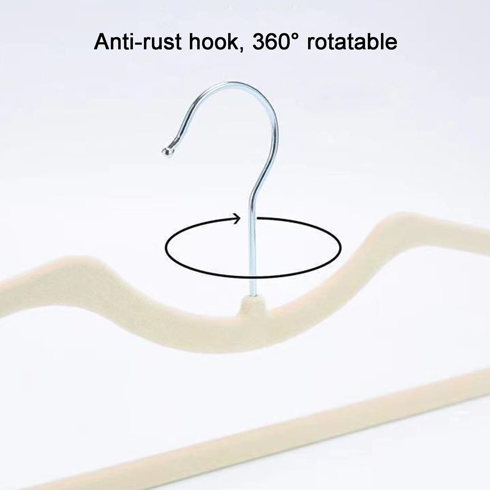 CUTSKY Velvet Hangers 50 Pack, Ultra Slim & Short Neck Hanger, 360 Swivel Hoo…