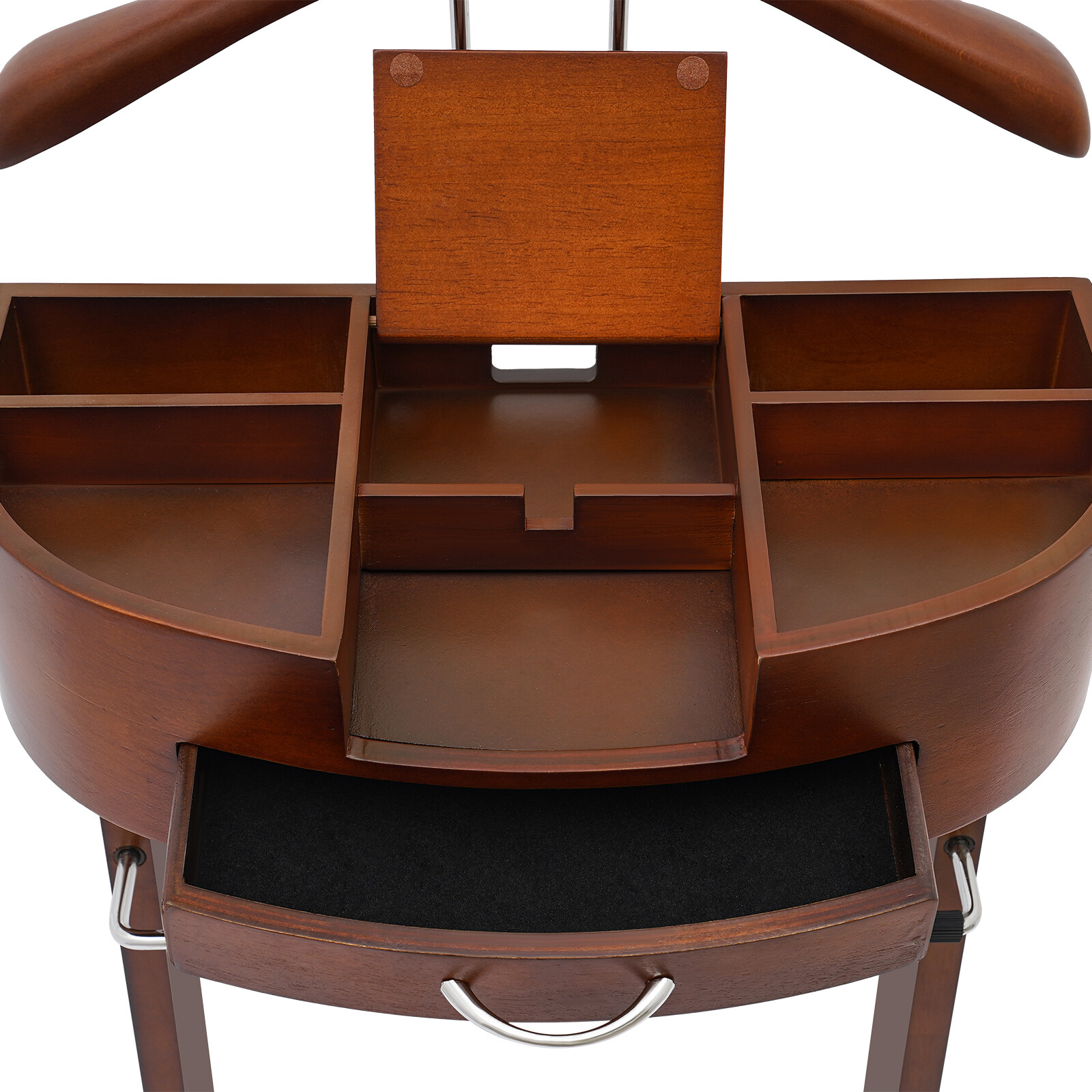 Free Standing Wood Suit Rack, Freestanding Clothing Valet Stand, Valet Stand