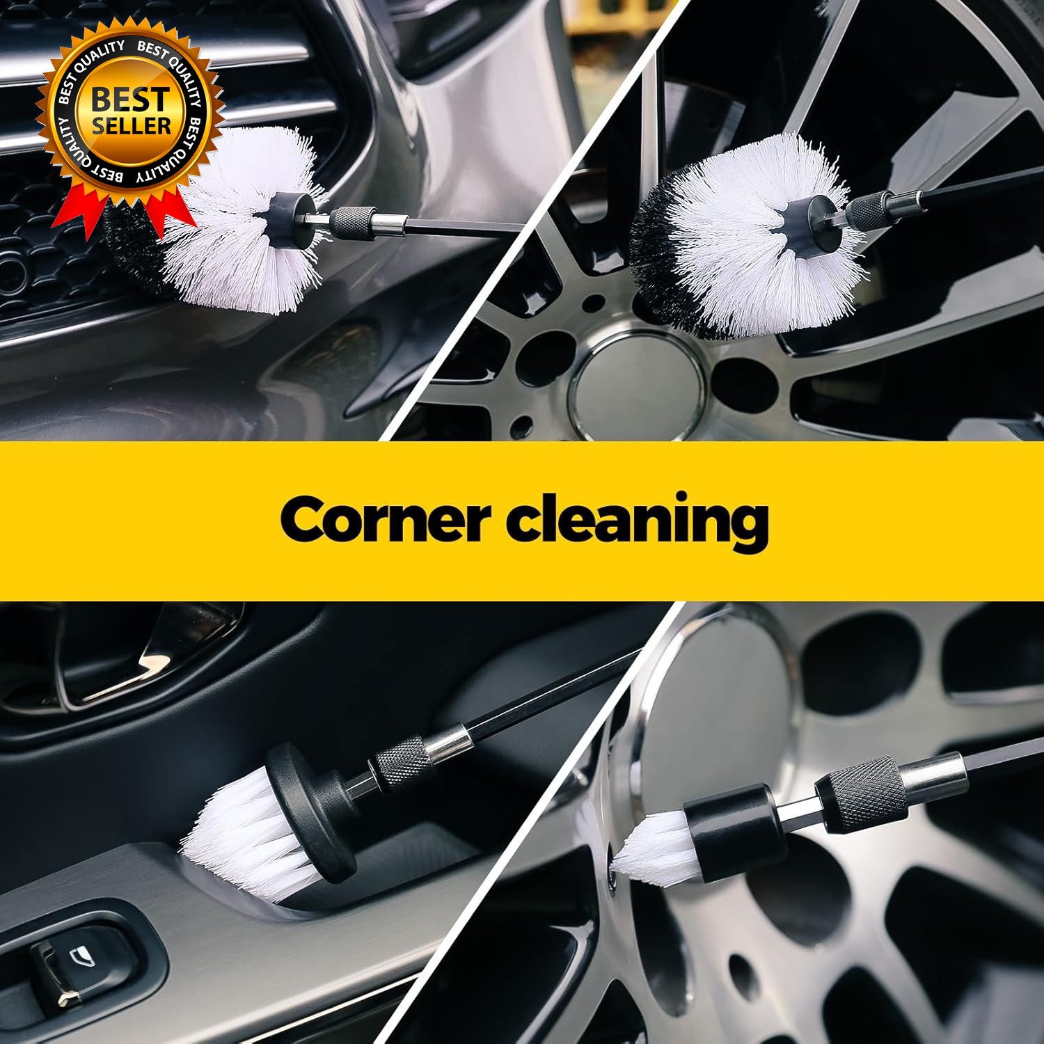 7Pack Drill Brush Attachment Set-Car Interior Detailing Kit