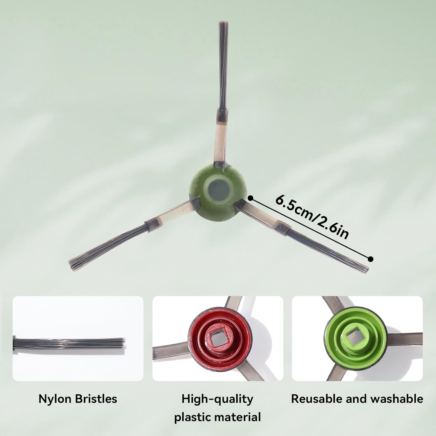 6PCS Side Brush Accessories For Yeedi vac 2 pro vac 2 max vac max vac hybrid