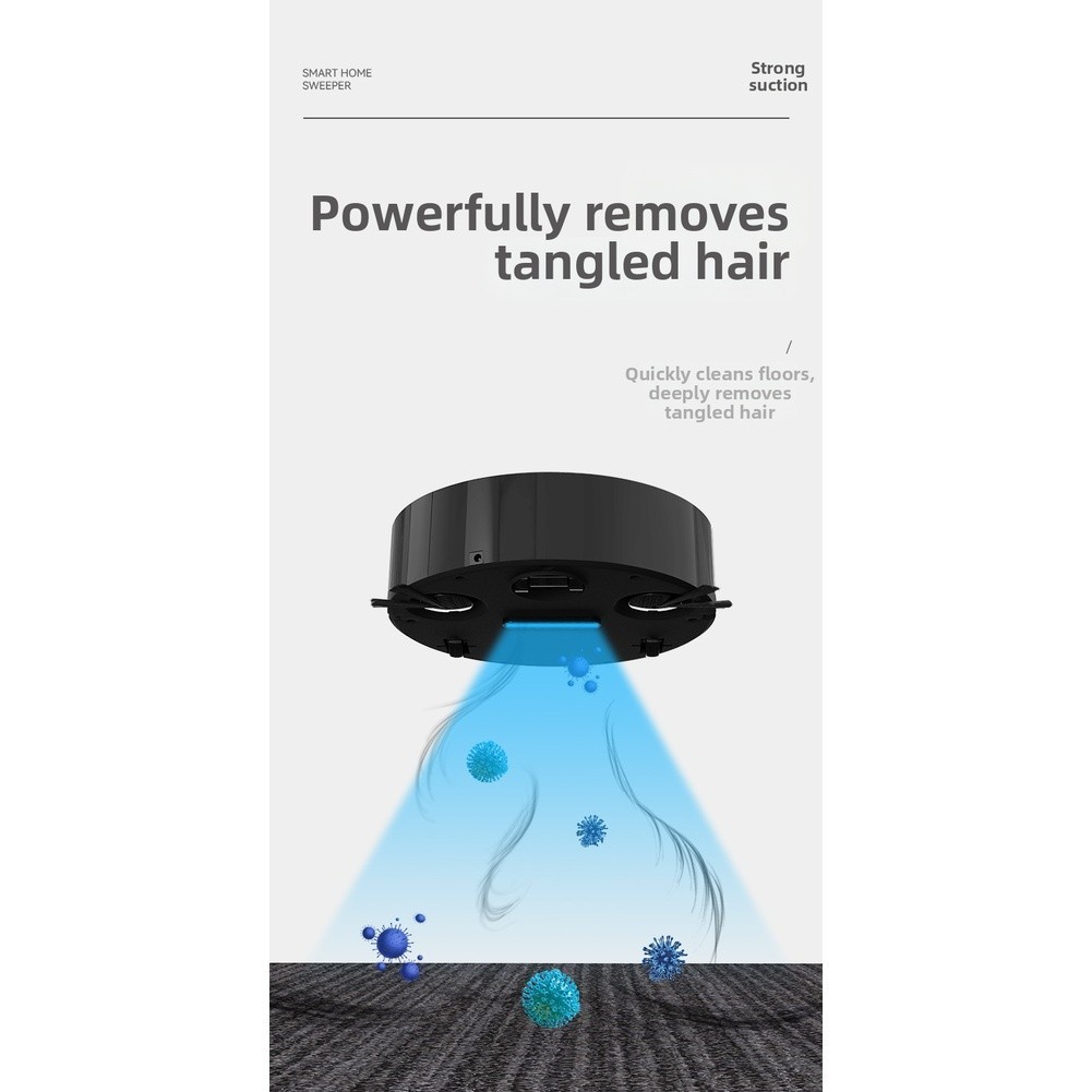 Ultra Thin 5.4cm Robot Vacuum Cleaner Mop Sweeper for Home 18×5.4x18cm