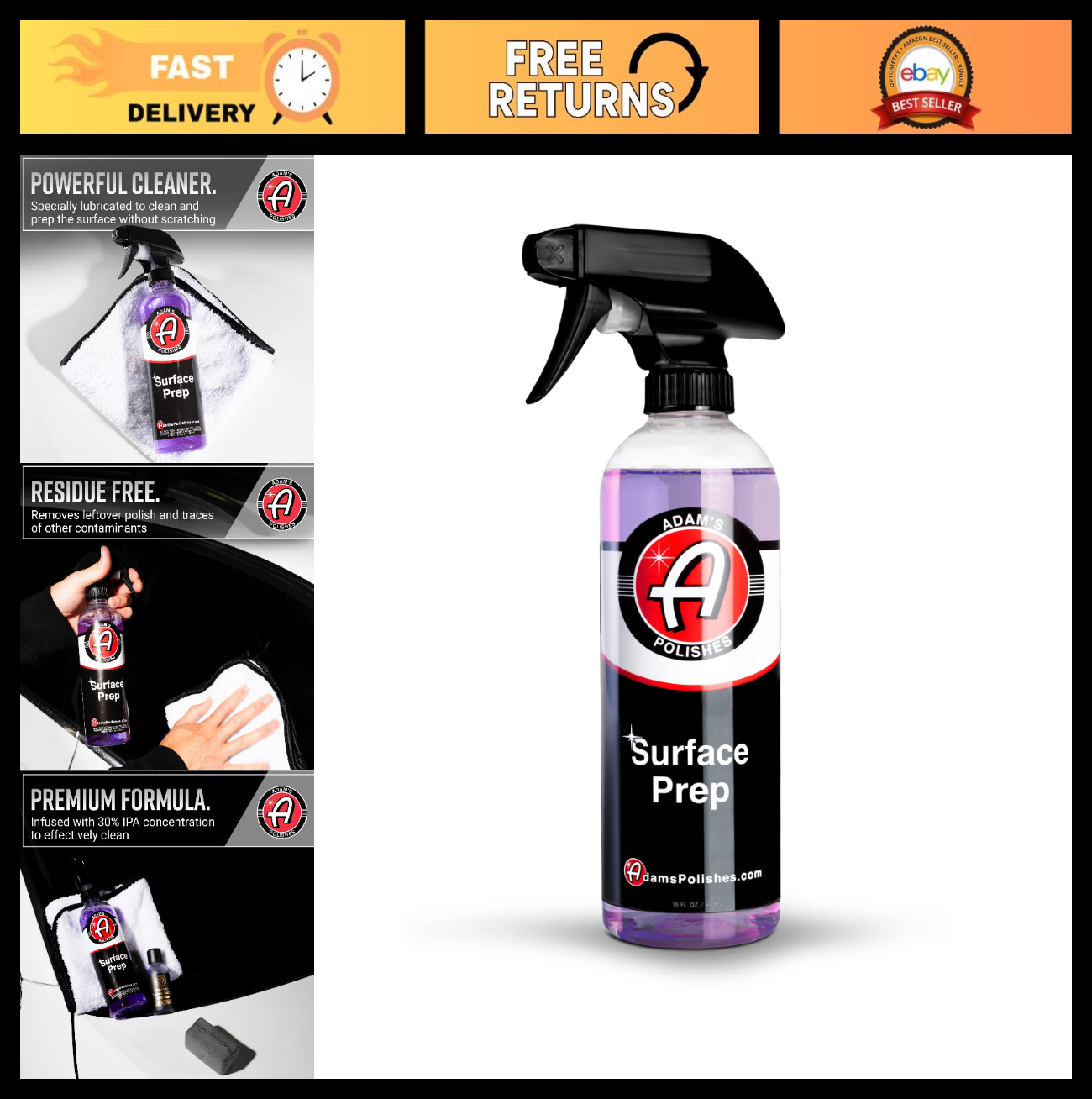 Surface Prep Spray 16oz – Auto Paint Cleaner for Ceramic Coating, Wax & Sealant