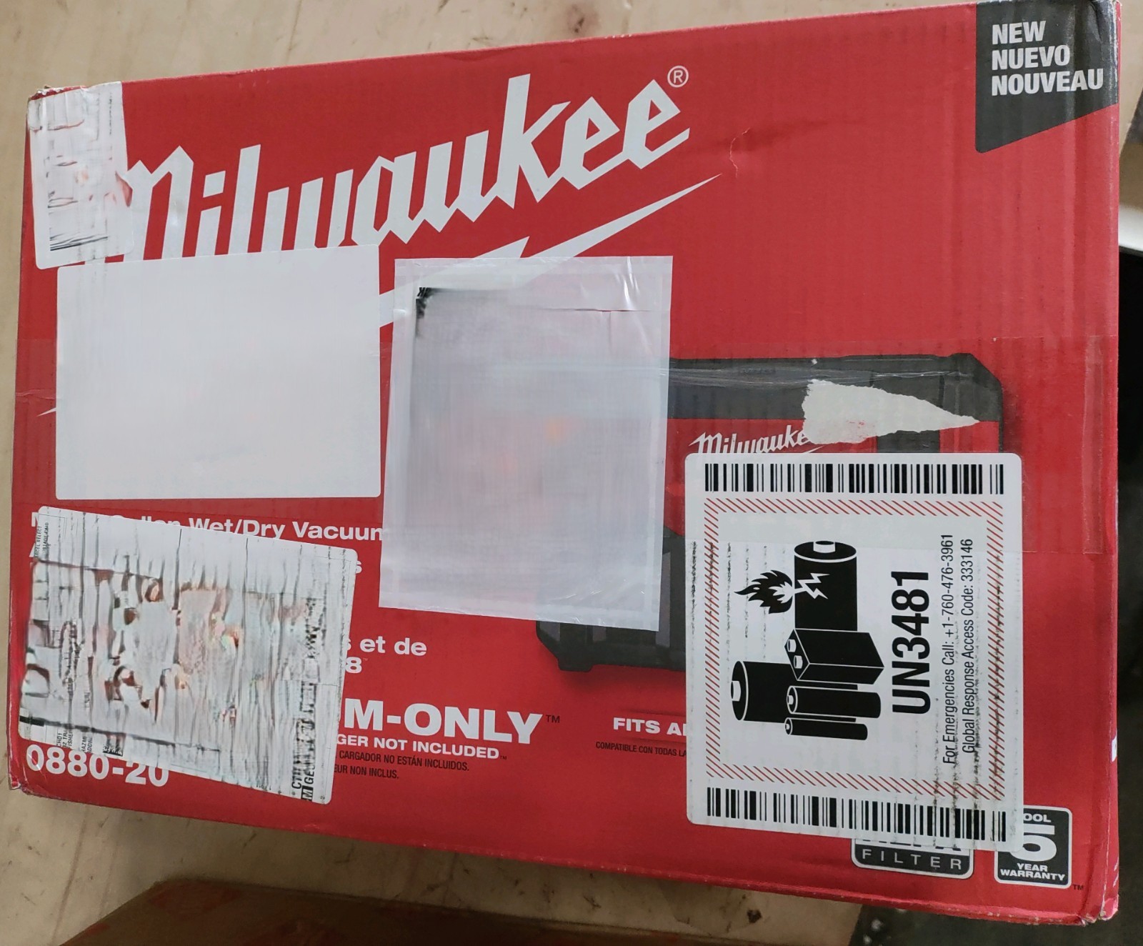 Milwaukee 0880-20 M18 Cordless 2-Gallon Wet/Dry Vacuum HEPA Filter (Bare Tool)