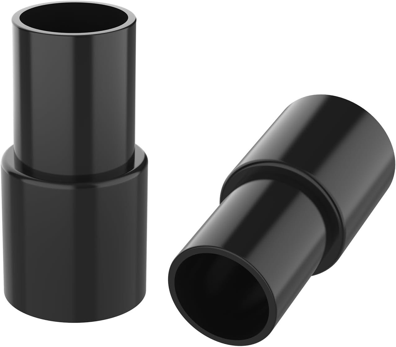 Black Plastic Vacuum Hose Connector Reducer – Connects 1-3/8″ OD to 1-1/4″ ID