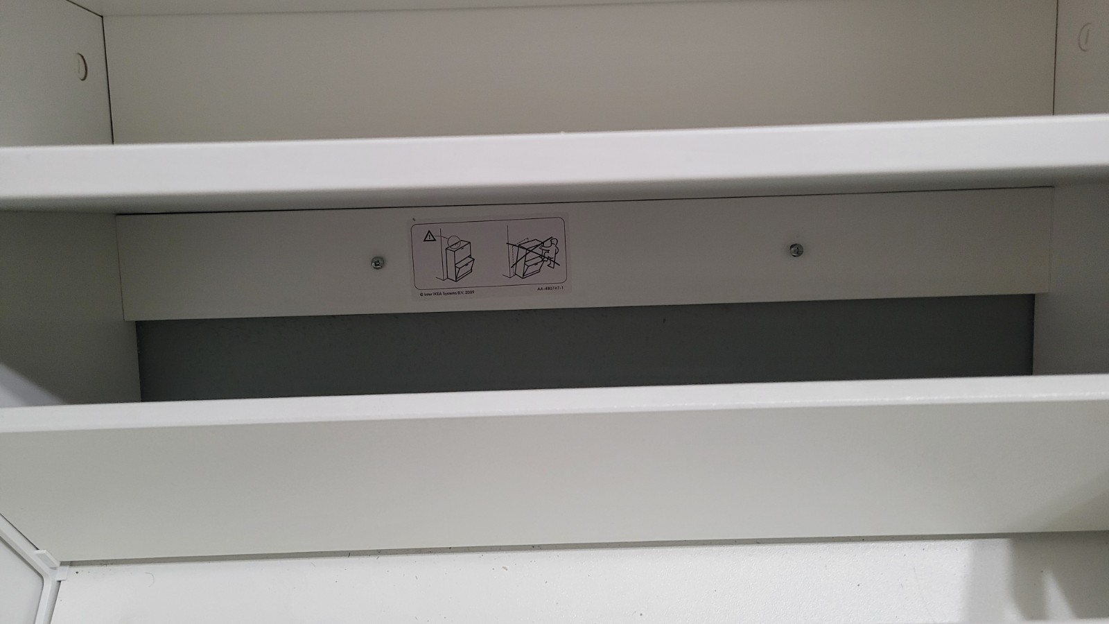IKEA White Shoe Cabinet Wood 3 Flip Drawers 24×11.75×51.125in