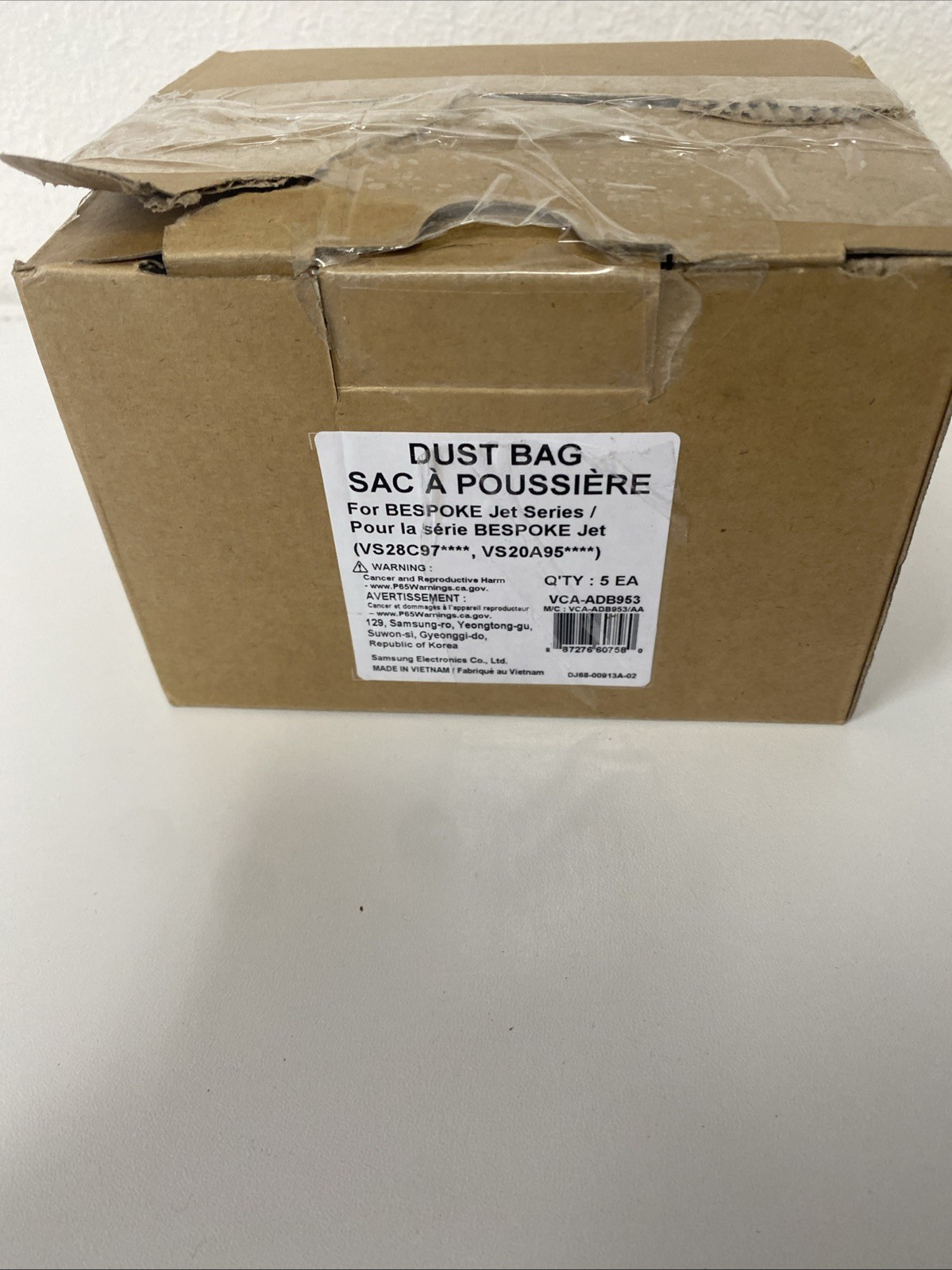 Samsung Bespoke Jet Clean Station Dust Bag Type VCA-ADB953 OPEN BOX (3 BAGS ONLY