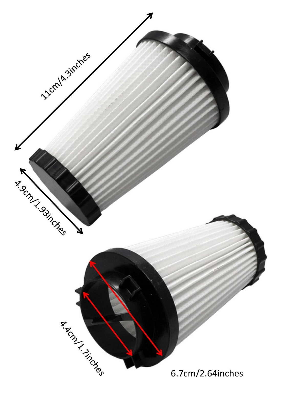 MaximalPower Filters Dirt Devil F2 3-SFA115-00X 3SFA11500X 2SFA115000 (2PK)