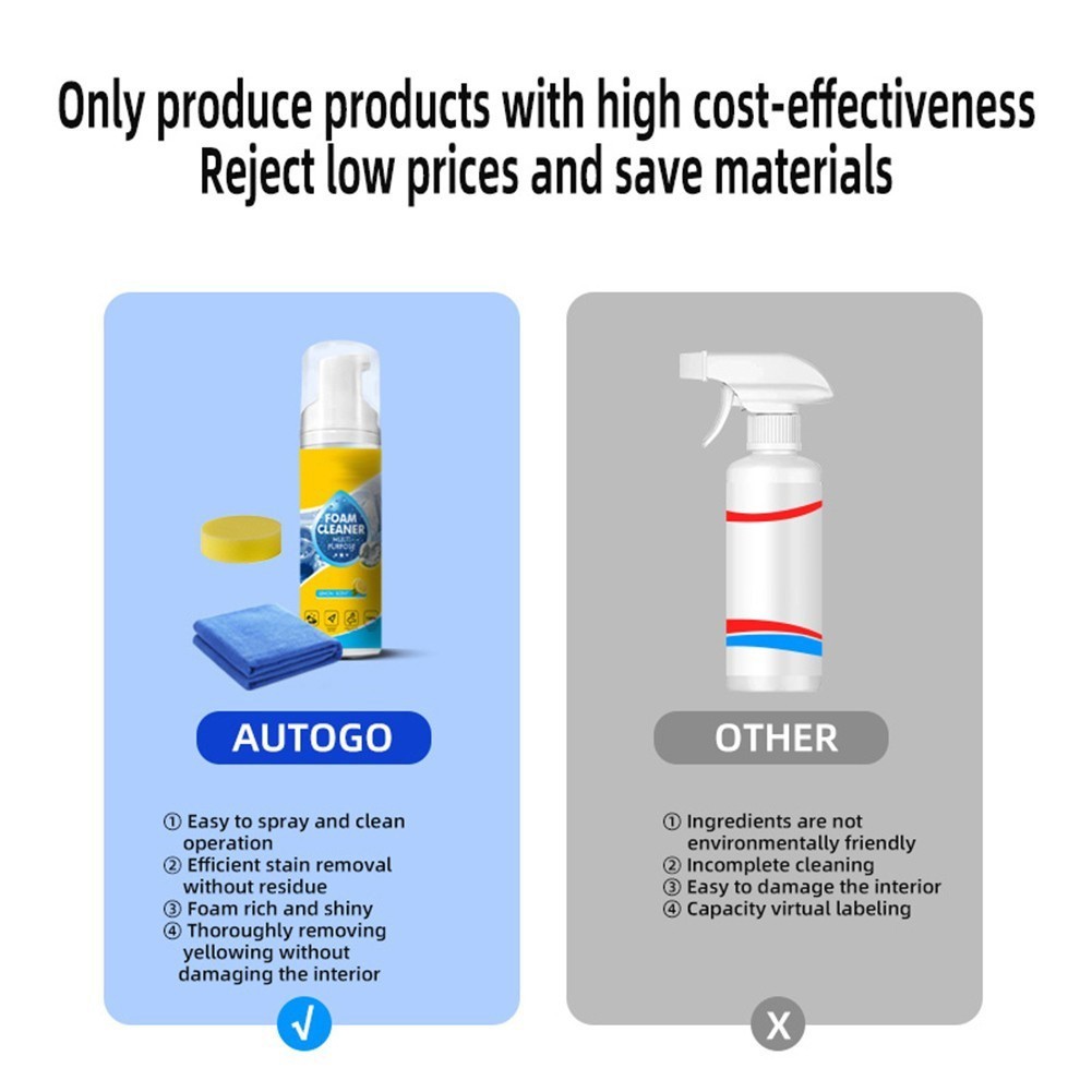 4-in-1 Multi-Enzyme Foam Cleaner, All-Purpose Spray 5oz with Sponge & Towel