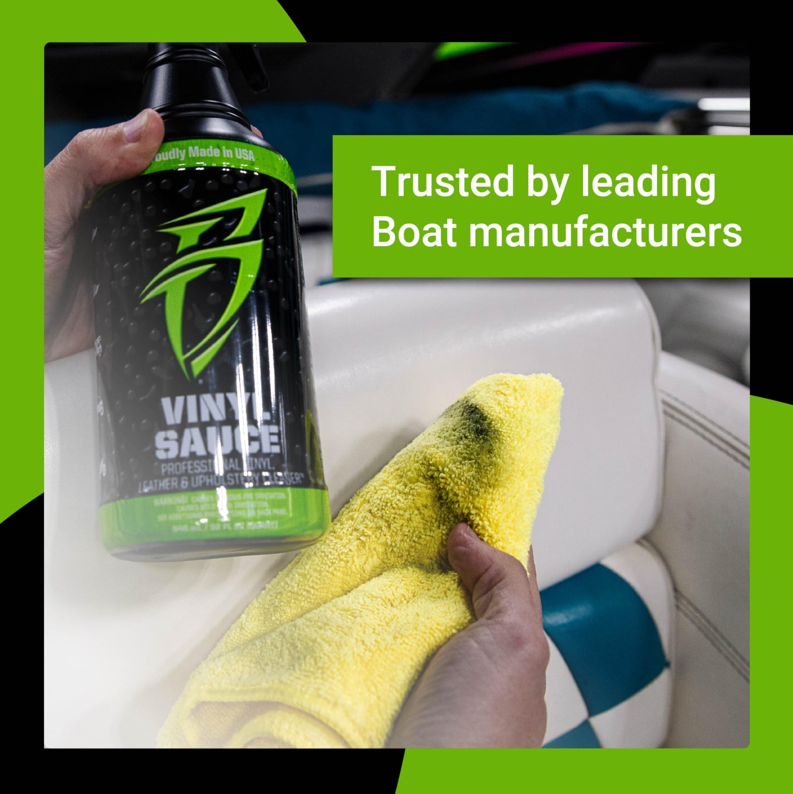 Premium Vinyl & Leather Cleaner 32 Oz – Marine, RV, Powersport – Non-Caustic For