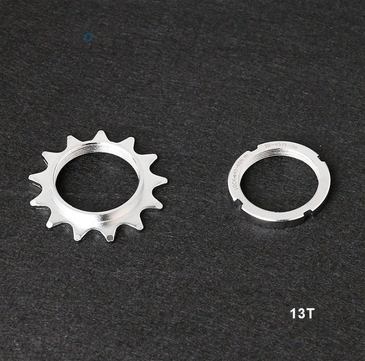 1Set Bicycle Sprocket Fixed Gear Speed Cog Lock Ring 13T 14T Bike Flywheel Gear
