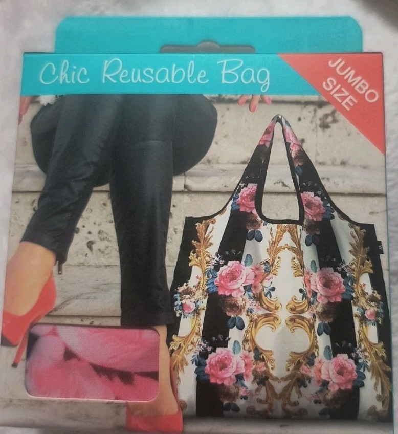 YaYbag Reusable Floral Victoria Grocery Bags 55 lbs Heavy Duty New