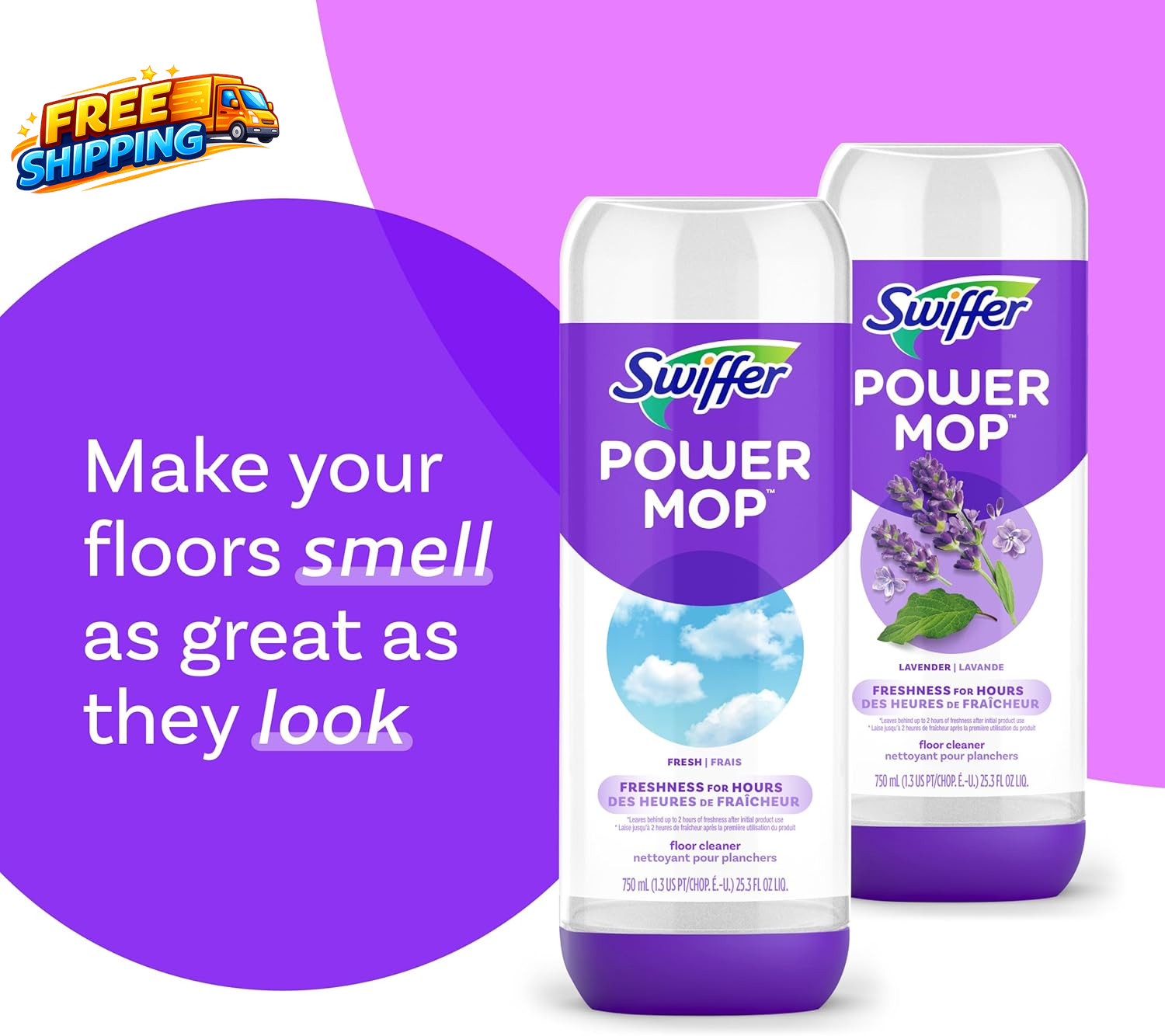 Powermop Liquid Floor Cleaner Refills Solution for Power Mop Fresh Scent 2 Count