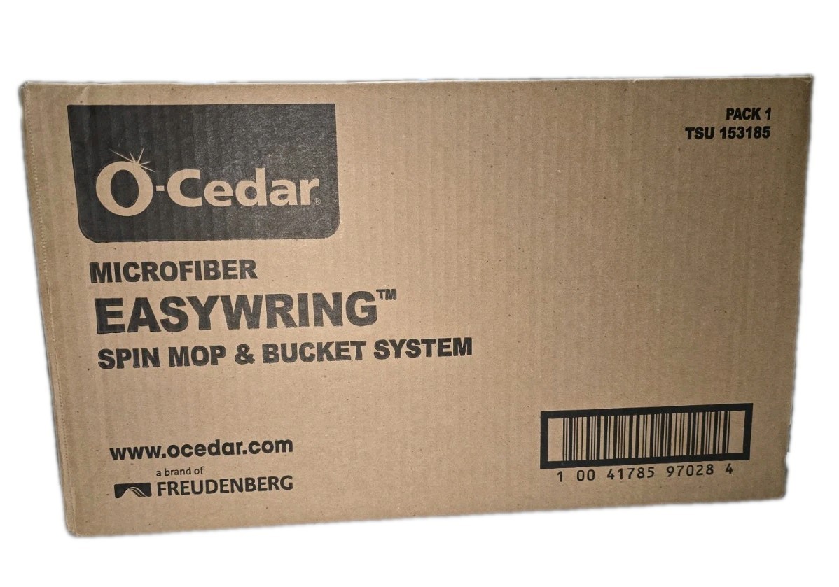 O-Cedar EasyWring Microfiber Spin Mop and Bucket System – Red