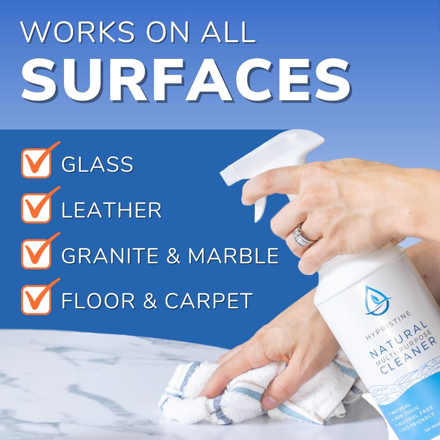 Hypochlorous Acid Spray, Multi-Purpose Cleaner, Superior Shelf Life, 0% Bleach