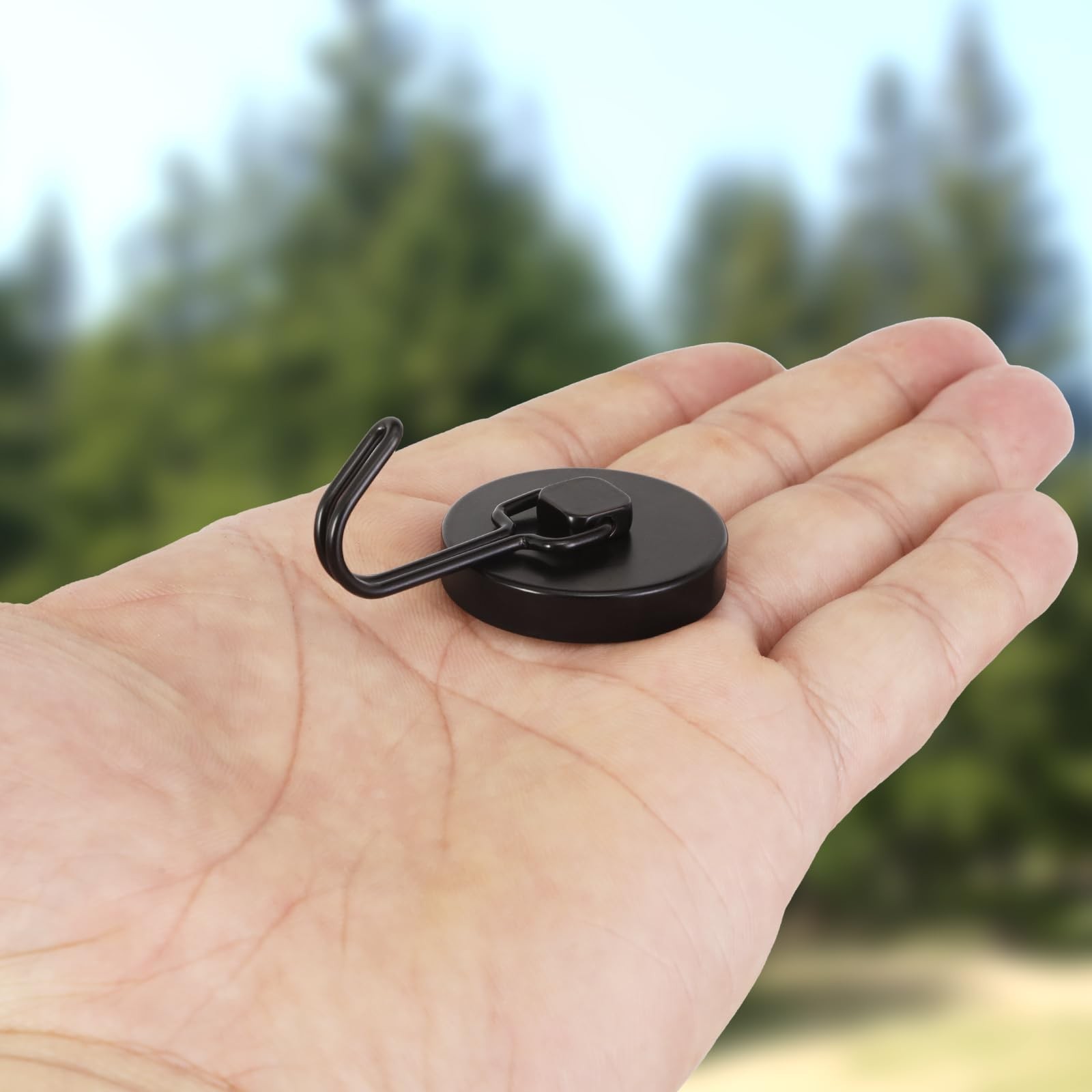 Neosmuk Magnetic Swing Hooks,130lb Cruise Black Hooks,6 Pack 1.26 in,