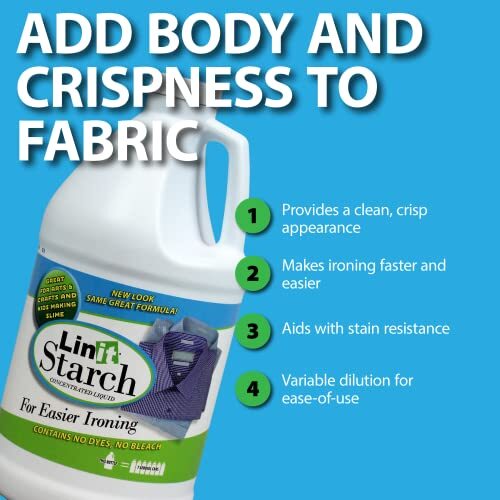 Linit Liquid Starch 64 oz Pack Crisp Finish for Ironing and Arts Crafts