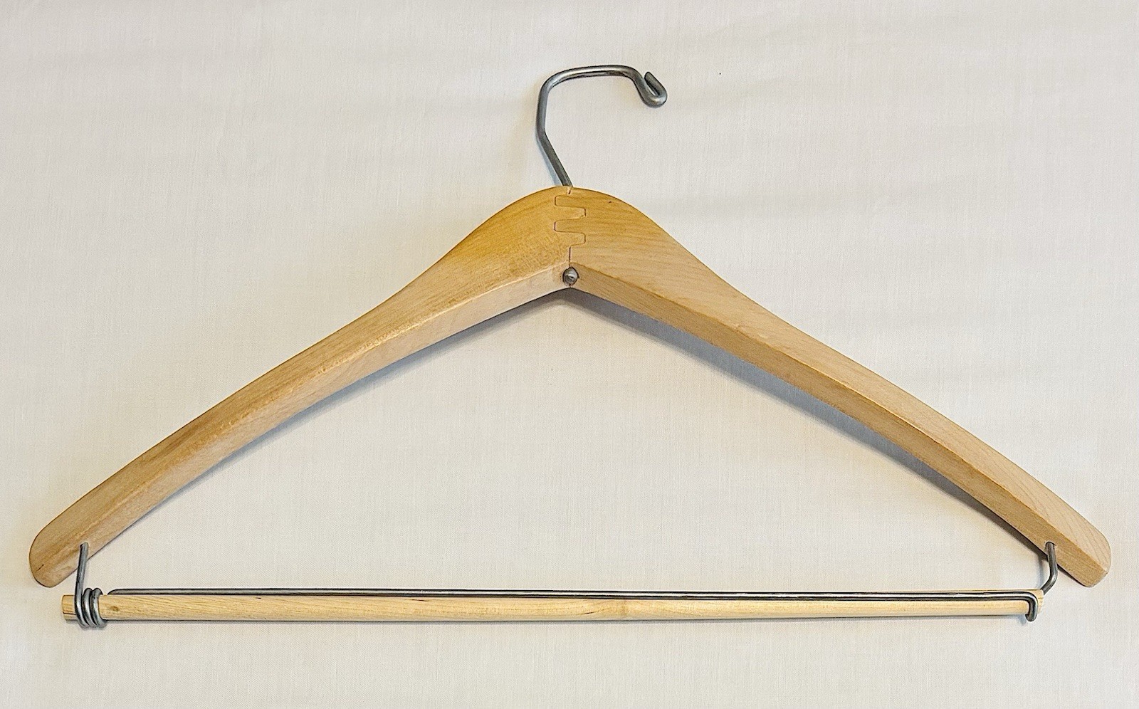 3 Vintage BROOKS BROTHERS 17.5” Wooden Hangers Suit Jacket Pants Coat Italy