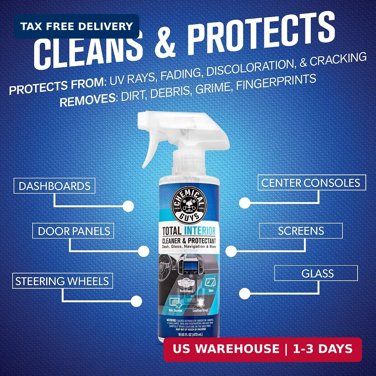 Total Interior Cleaner & Protectant, Leather & Vinyl, 32 oz | Cle