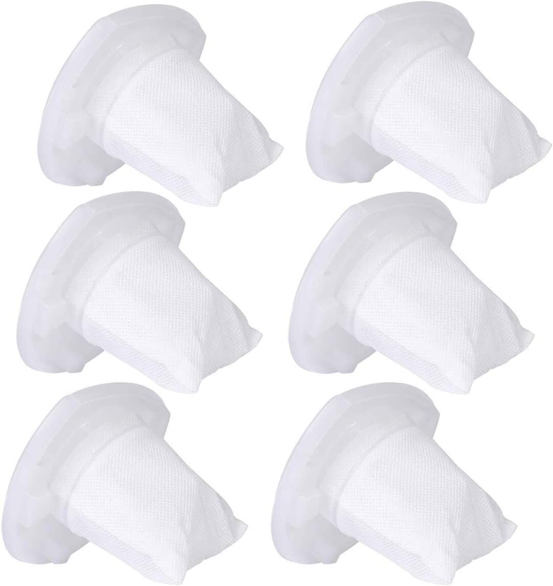 6 PACK REPLACEMENT DUST CUP, FILTER FITS BLACK & DECKER VF110