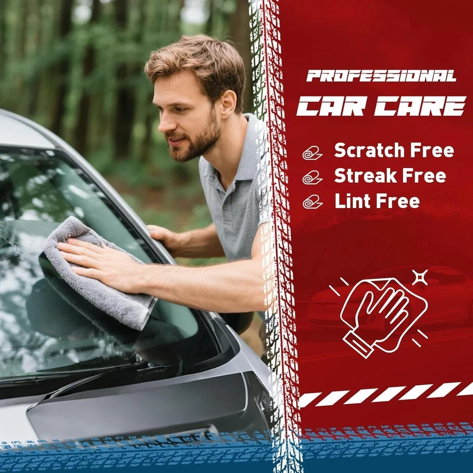 Microfiber Cleaning Cloths Bulk 15 Pack Gray Microfiber Towels for Cars Ultra
