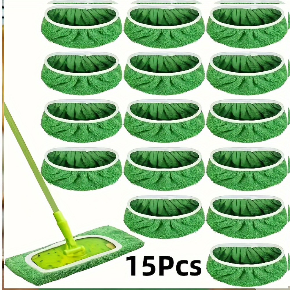 15 Reusable Microfiber Mop Pads Dust Mop Refills Washable Replacement Wet Pads