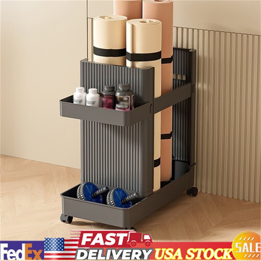 Multifunctional Storage Rack Home Gym Equipment Workout Equipment Storage Cart