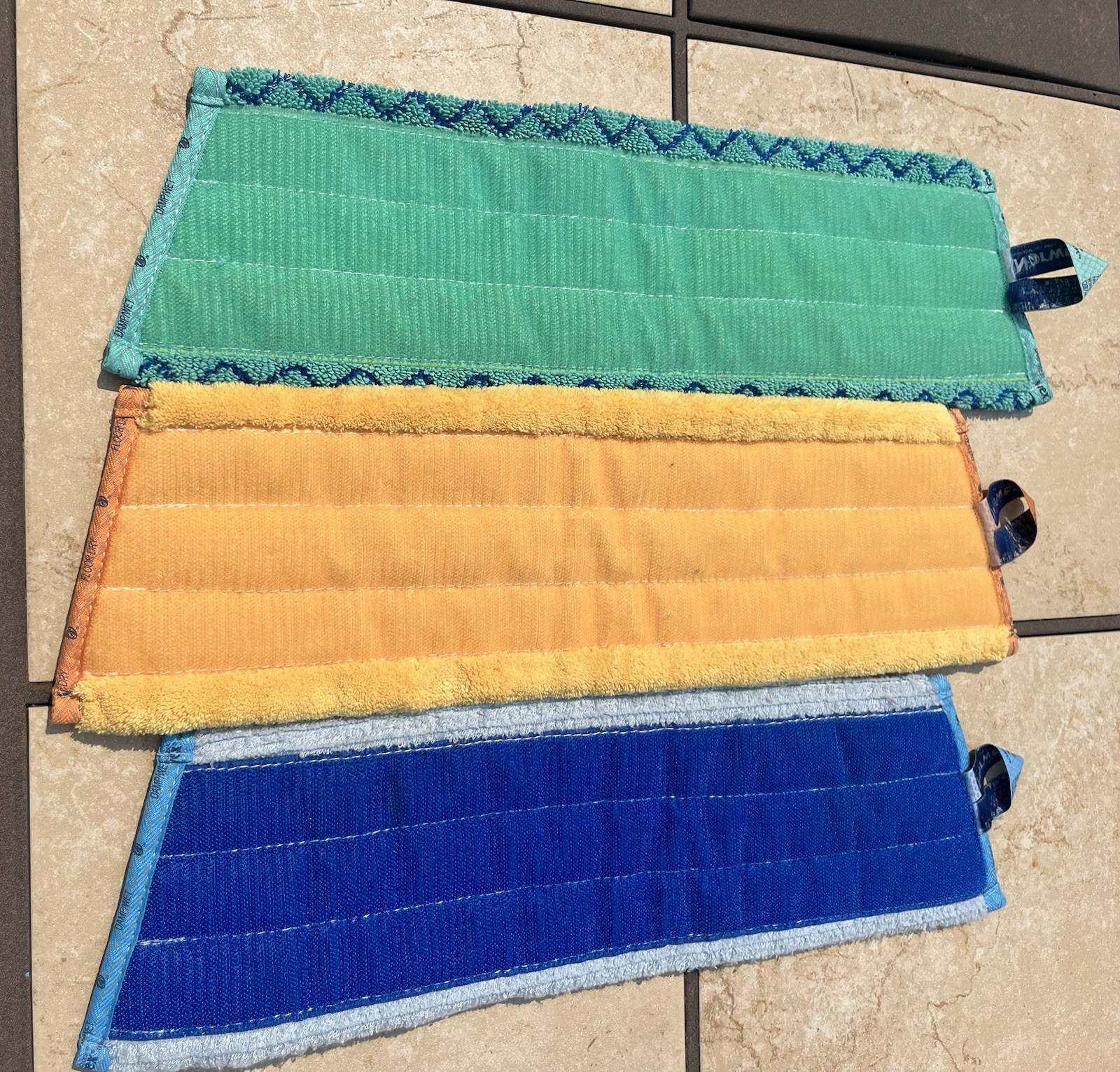 3 Norwex Ceramic/Tile, Damp/Wet & Dry Floor Mop Pads ~ Large