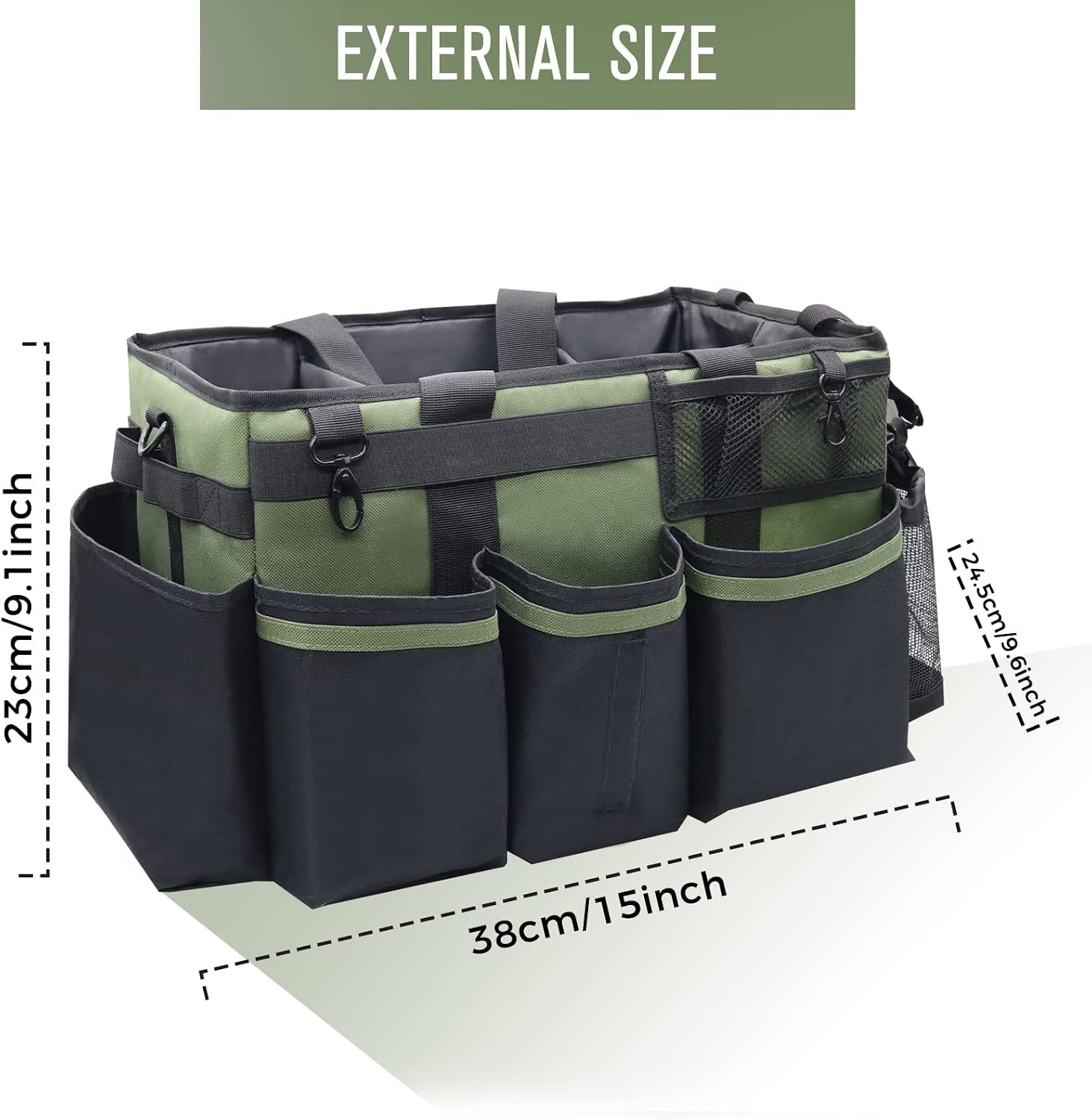 Wearable Cleaning Caddy Organizer with Handle & Shoulder Straps for Housekeep…