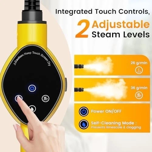 Handheld Steam Cleaner 1200W 450ml Detachable Tank Car Interior Kitchen