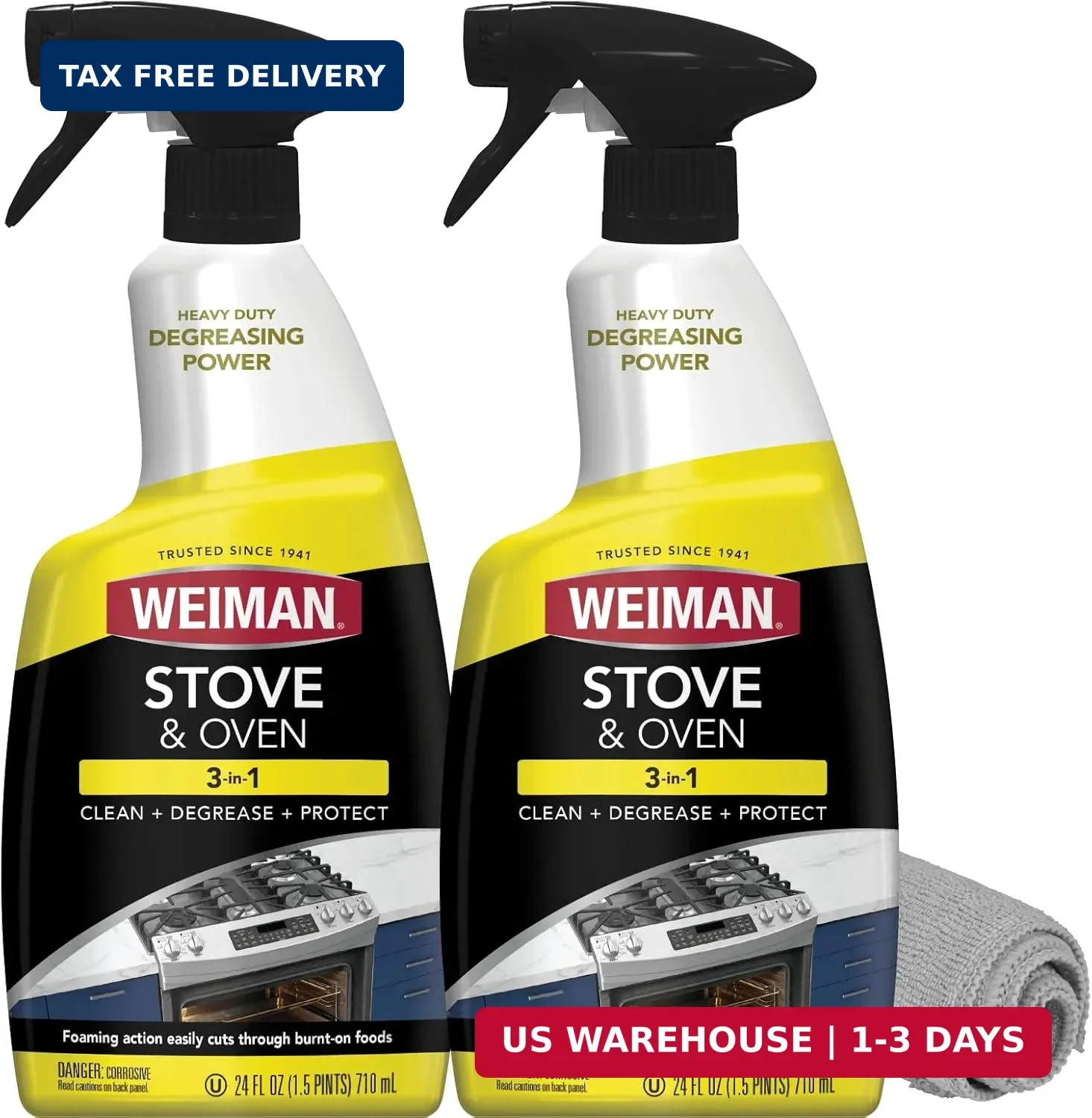 Heavy Duty Stove and Oven Cleaner and Degreaser for Glass, Ceramic Cookto