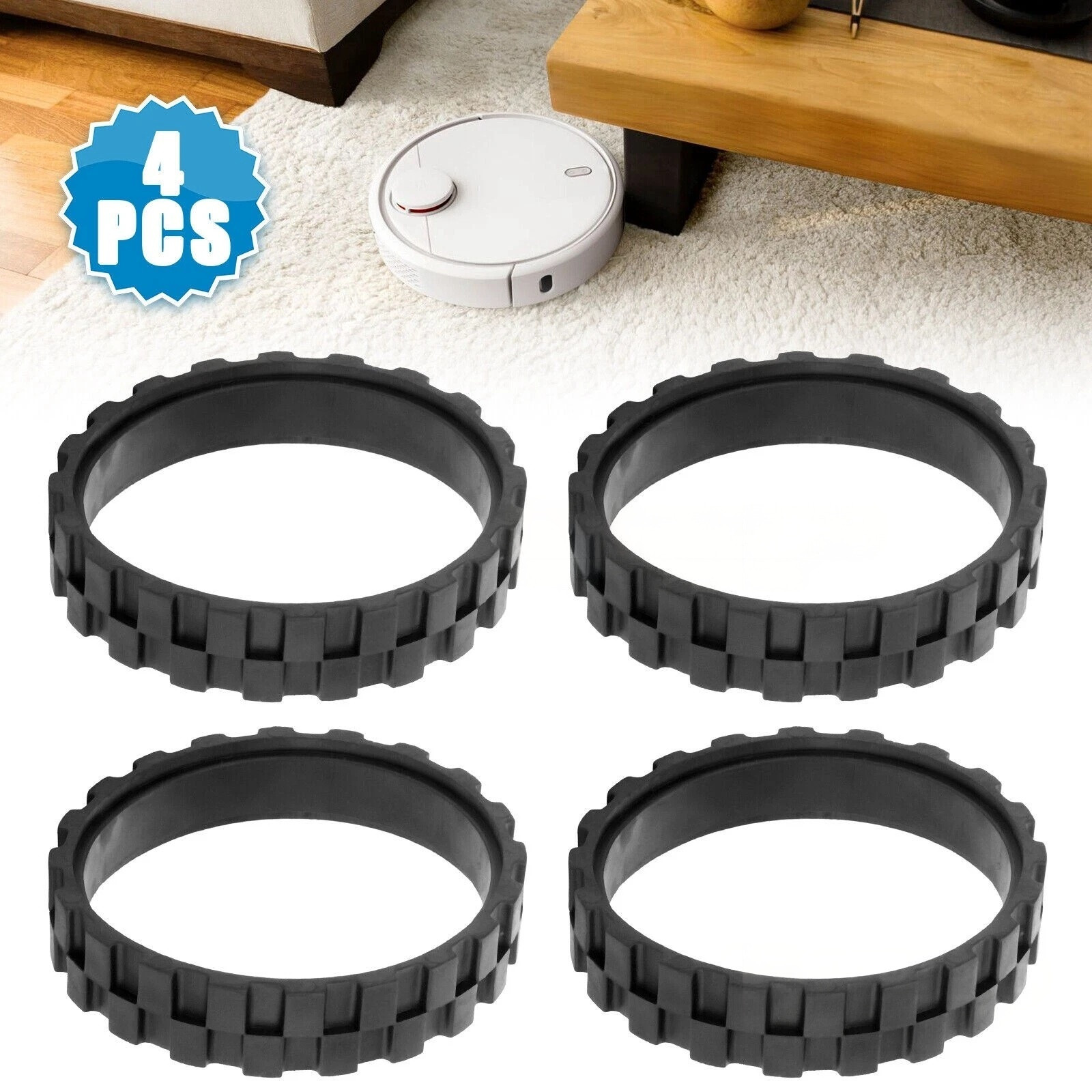 4X NEW Tires For IROBOT ROOMBA 500,600,700,800,900 Series Anti Slip Wheel Parts