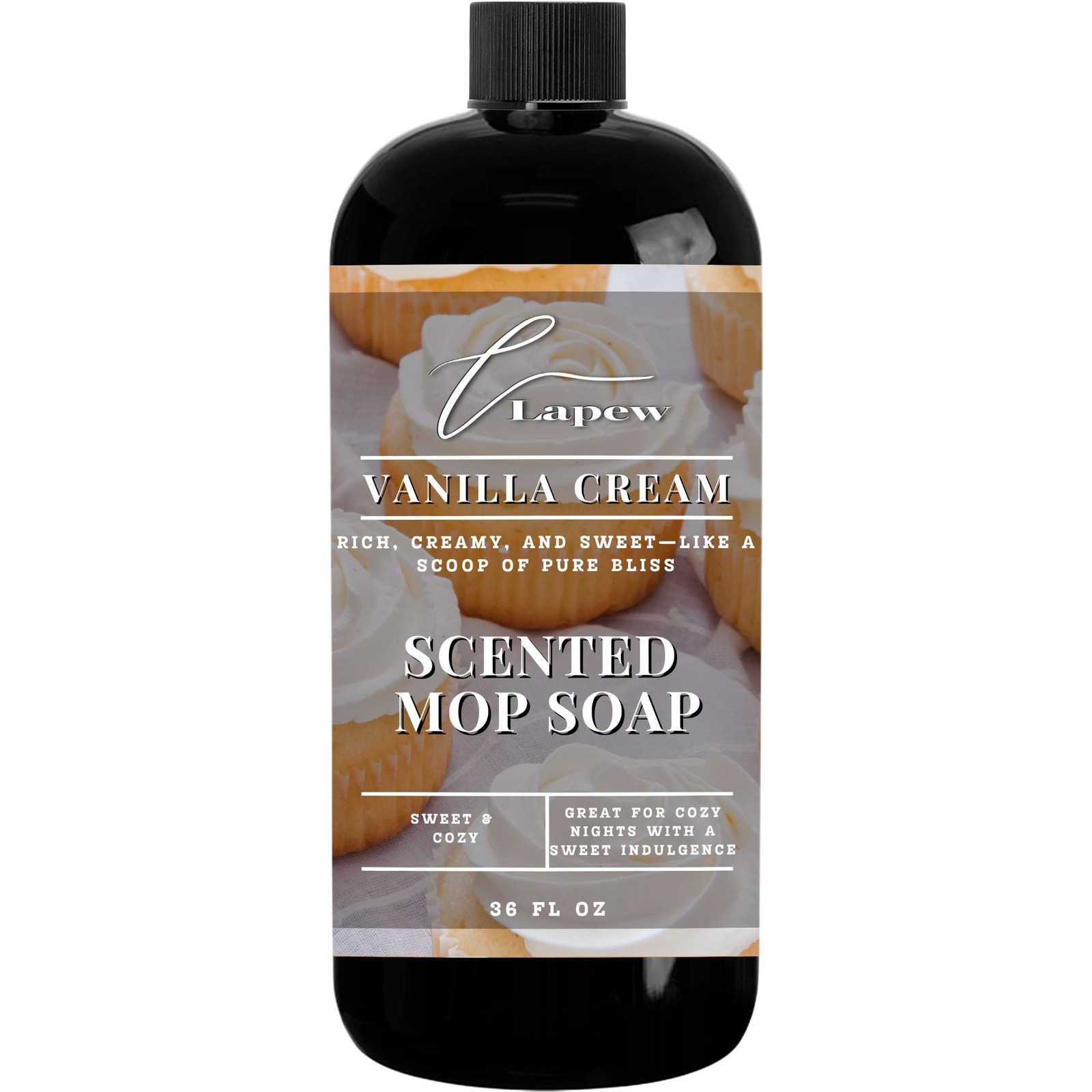 Lapew Vanilla Cream Scented Mop Soap – Luxury Floor Cleaner Concentrate for