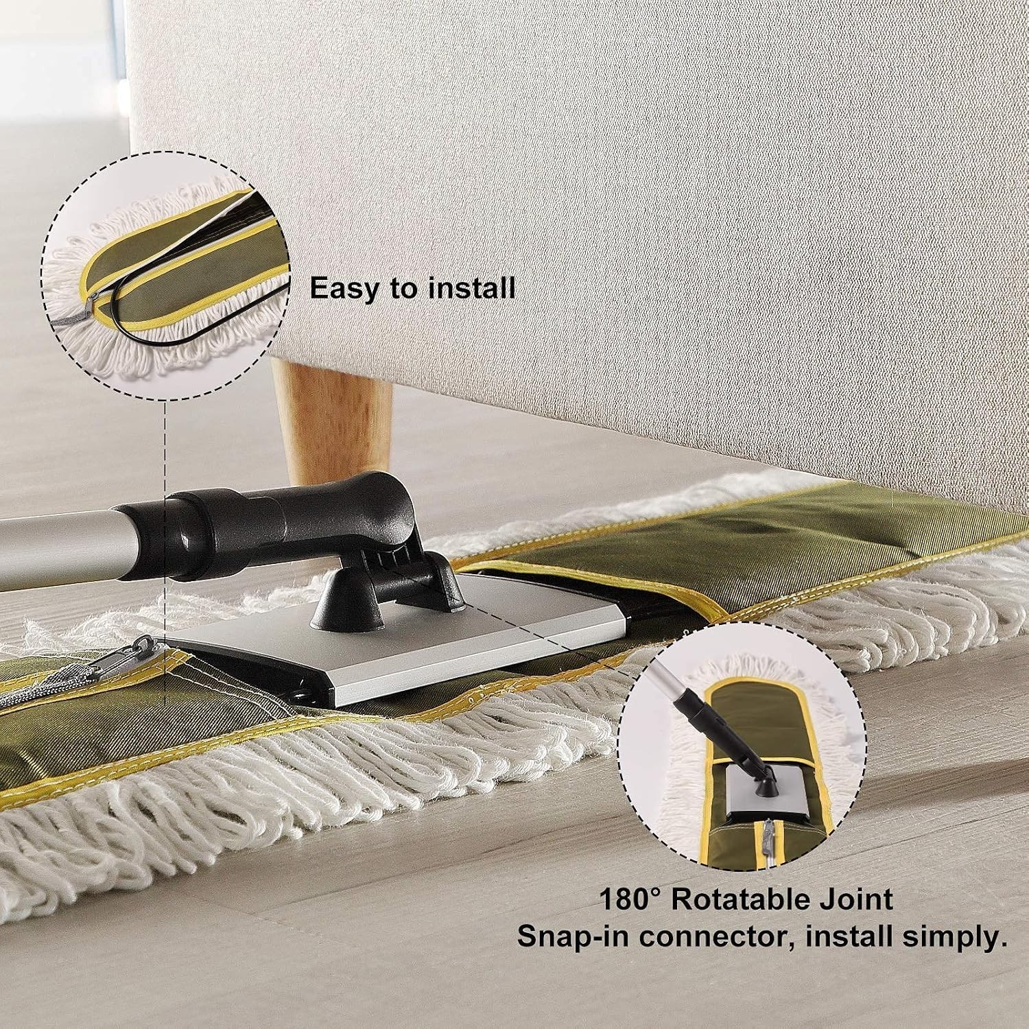 Versatile 36-Inch Mop for Hardwood, Tile, and Marble – Heavy Duty & Reliable