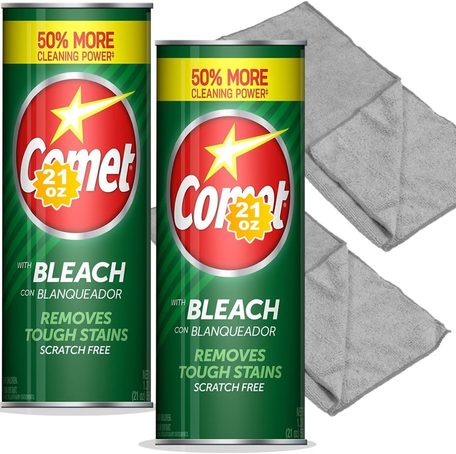 Cleaning Bundle Comet Powder Cleanser with Bleach Microfiber Cloths Kitchen