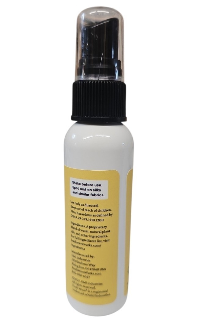 2 Pack Fresh Wave Lemon Scent Odor Eliminator Spray & Air Freshener 2 oz Travel