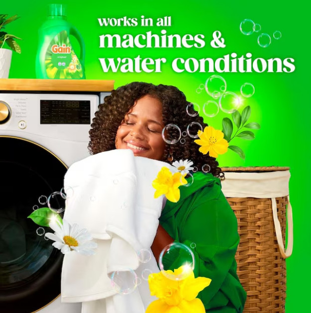 (2 Pack) Gain Original Original HE Laundry Detergent 100 Loads 132 -fl oz