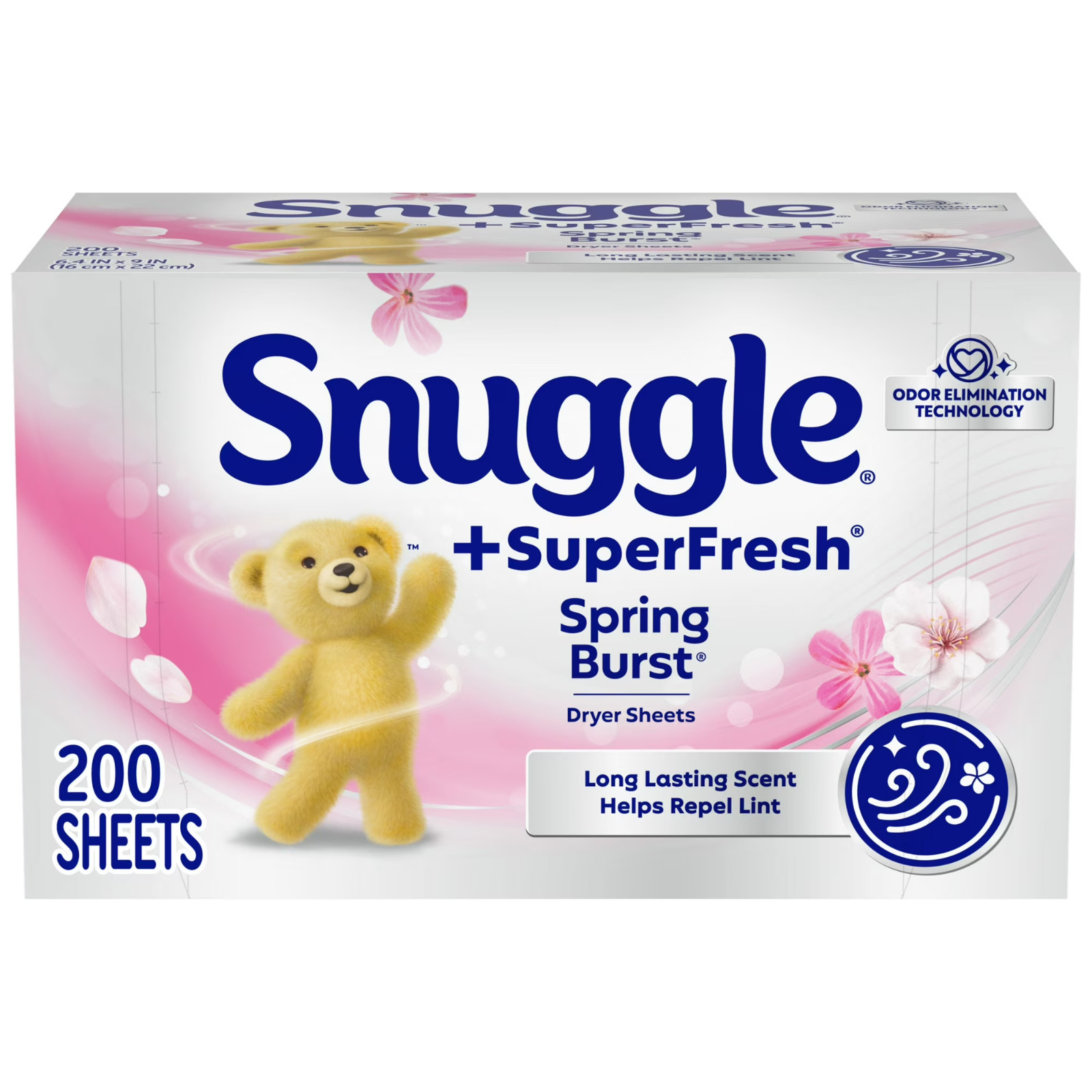 Snuggle + SuperFresh Softener SPRING BURST Dryer Sheets, 200ct | NIB Sealed