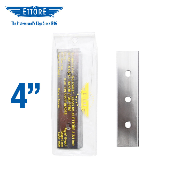 Ettore 4in / 10cm Scrapemaster Razor Blades (10 Pack)