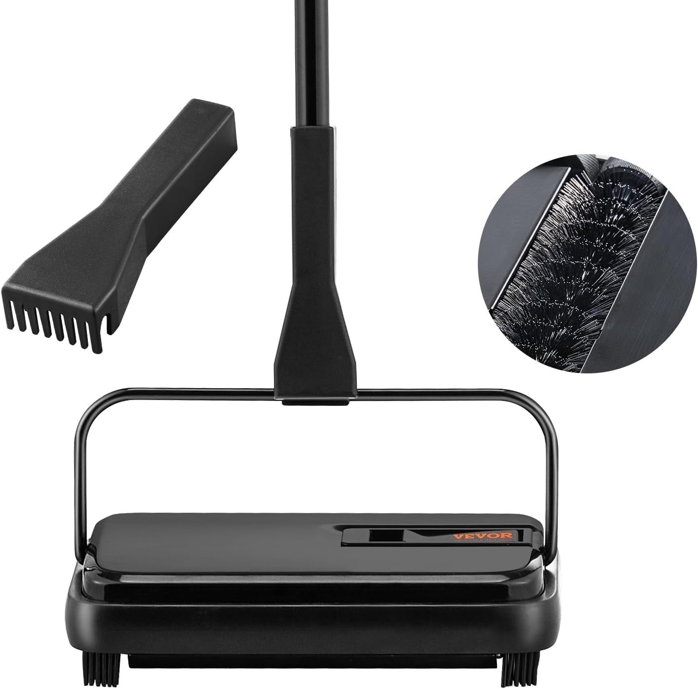 Carpet Sweeper, 7.87 in Sweeping Paths, Floor Sweeper Manual Non Electric, 30…