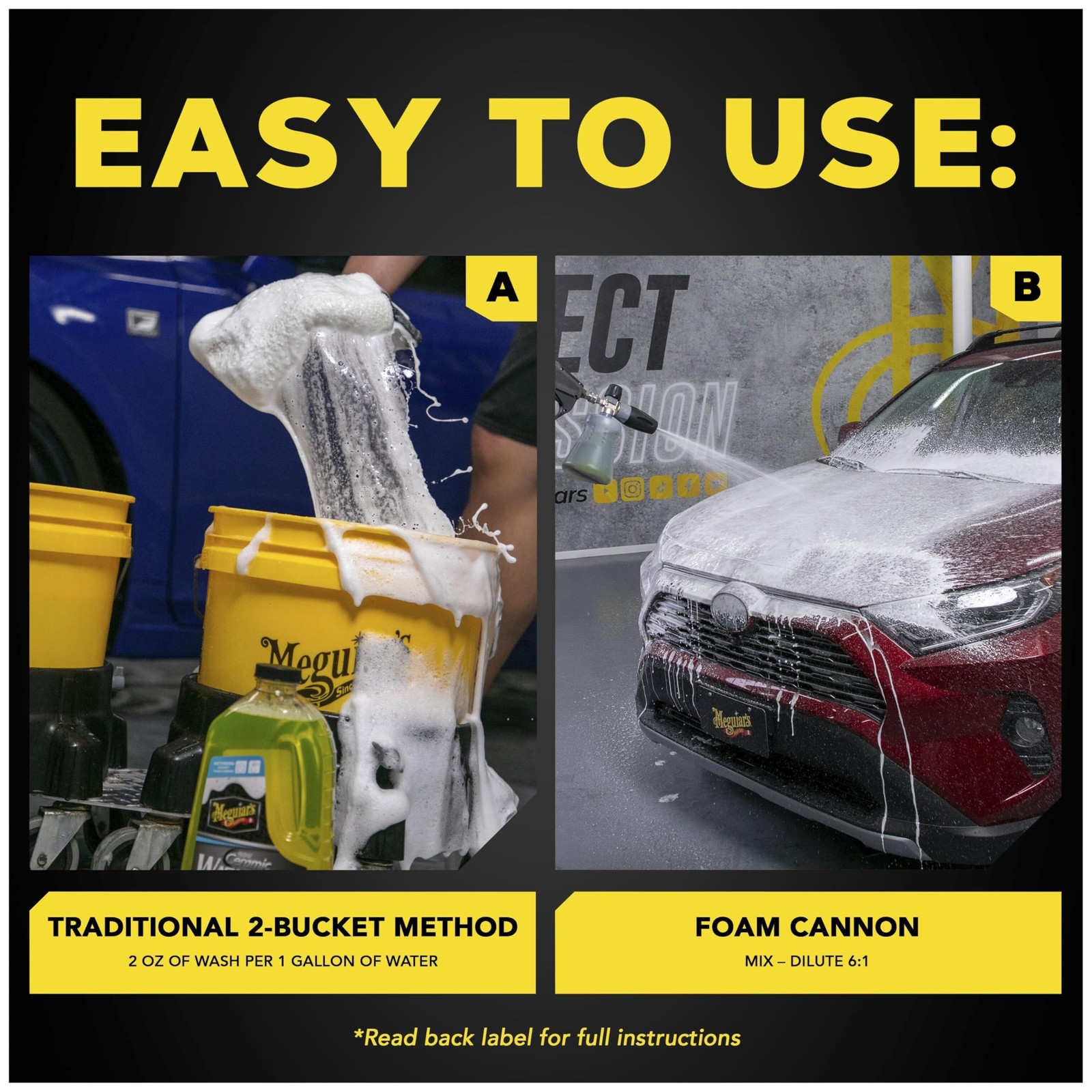 Meguiar’s Hybrid Ceramic Wash & Wax – Sophisticated Car 48 Fl Oz (Pack of 1)