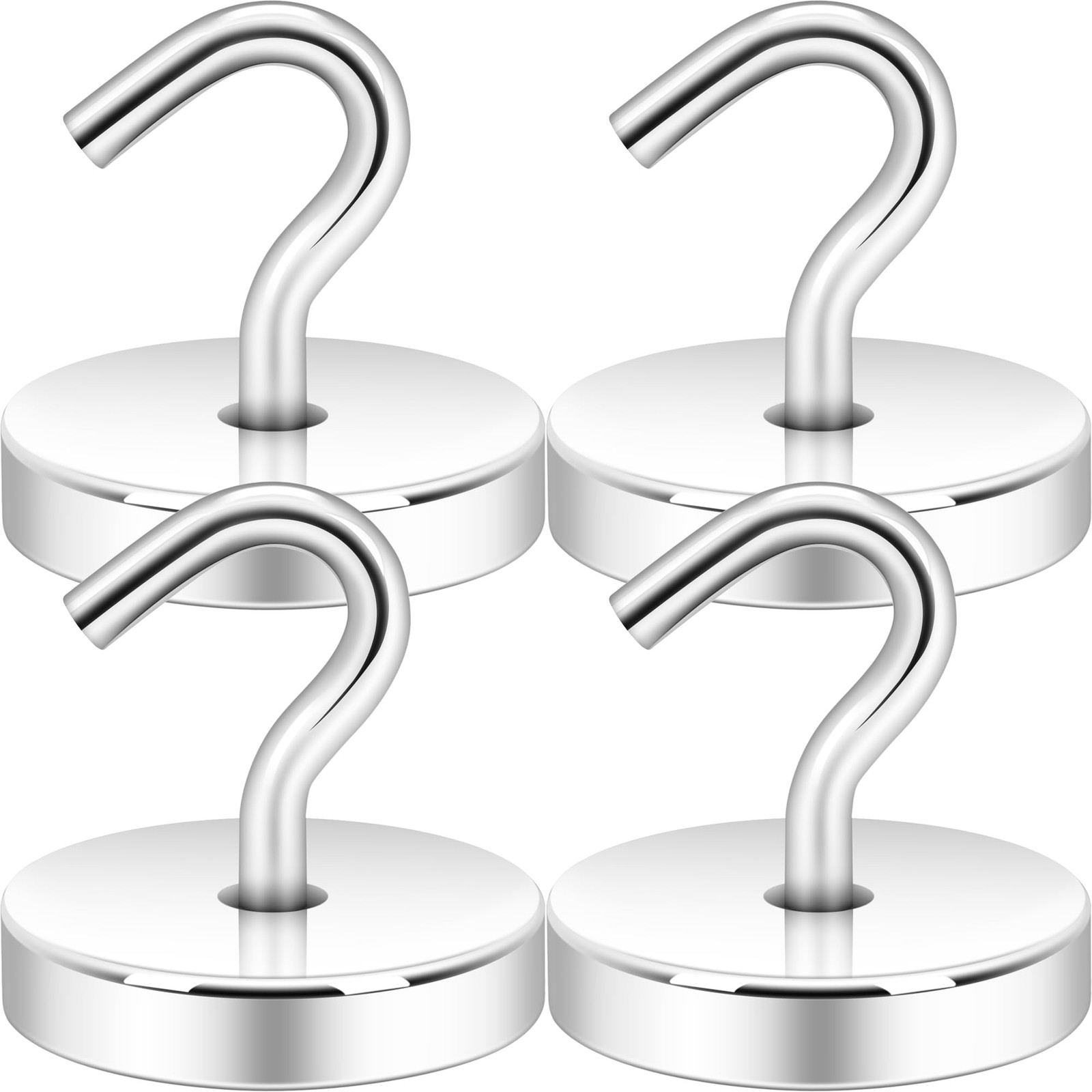 Neosmuk Magnetic Hooks 170lb Heavy Duty Strong Metal Fridge Hooks 4 Pack
