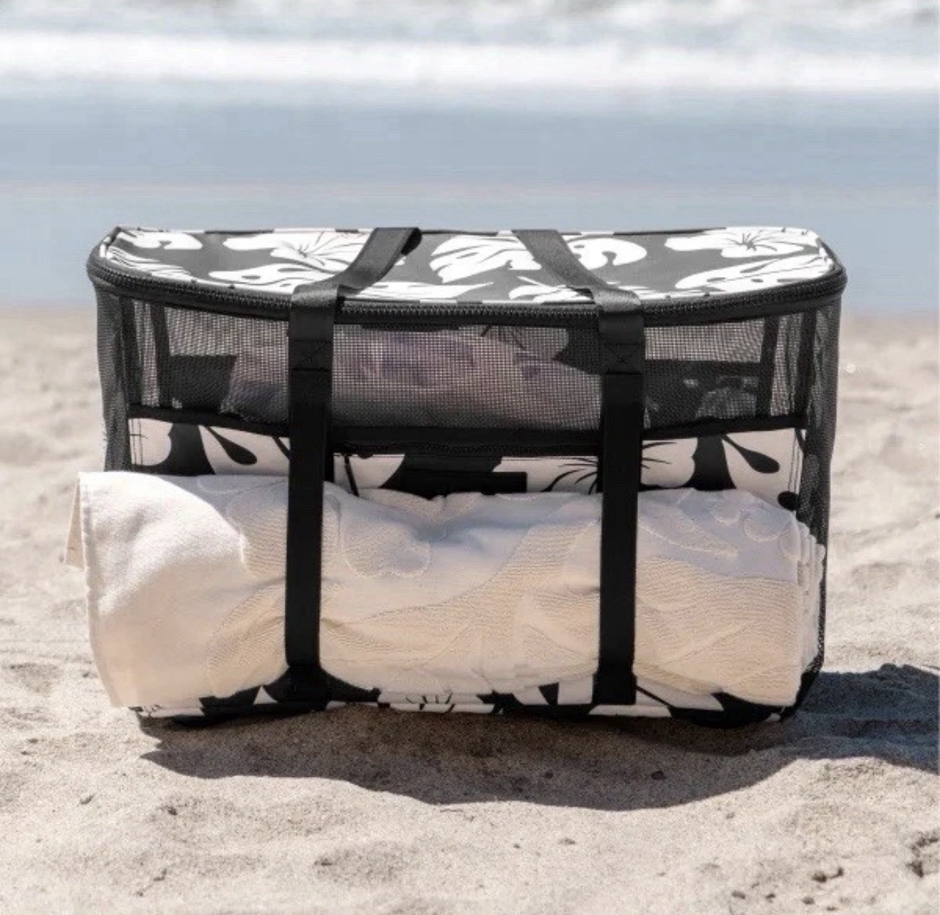 Aloha Collection CleverMade Costco Collapsible Beach Tote Bag Set of 2 Hawaii