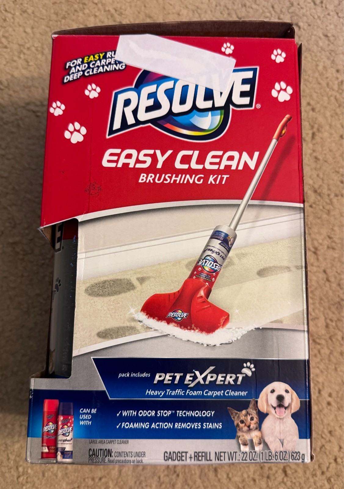Resolve Easy Clean Pet Expert Brushing Kit Heavy Traffic Carpet Cleaning