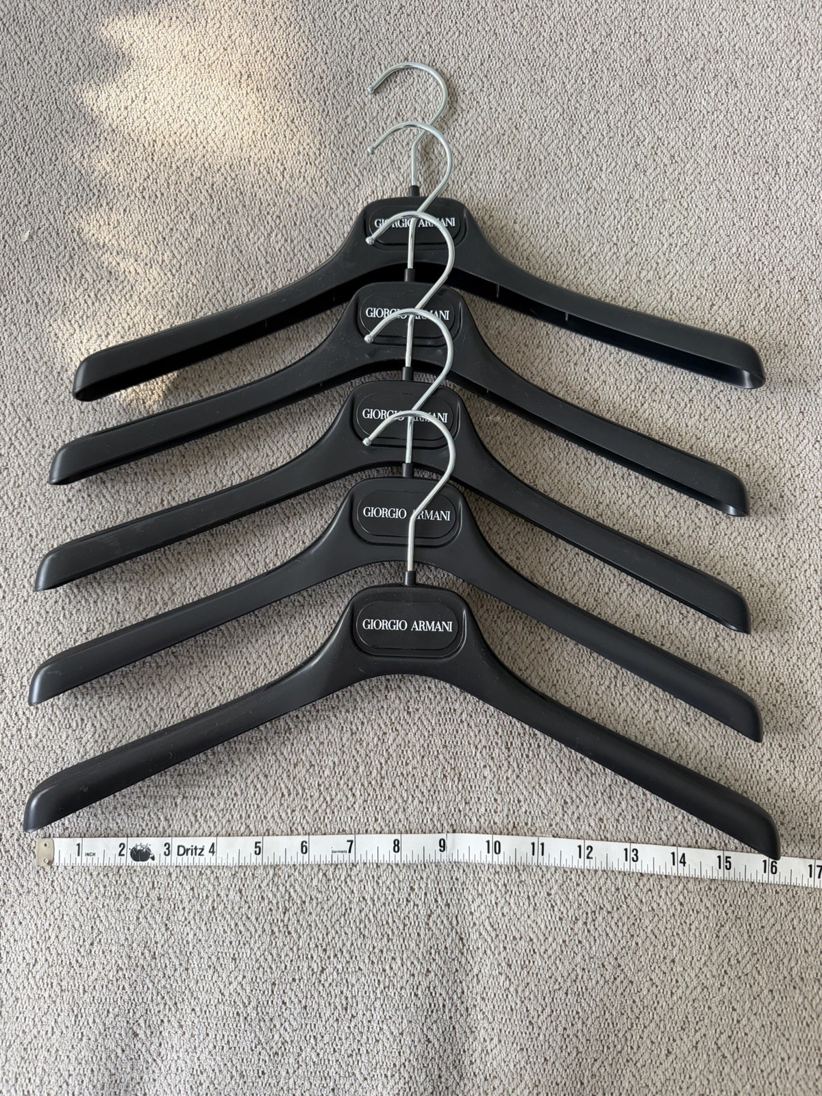 GIORGIO ARMANI Shirt Jacket Blouse Hangers Set Of 5 Length 17 in. (no scratches)
