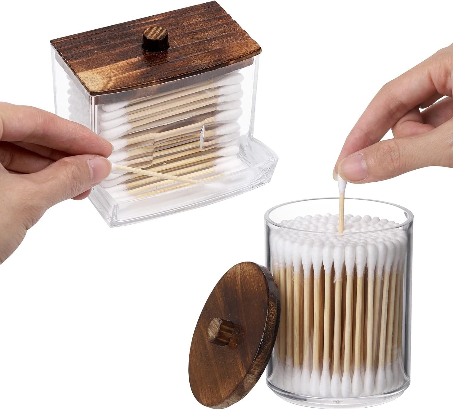 Versatile Apothecary Jars for Cotton Swabs & Bath Essentials – 3 Container Set