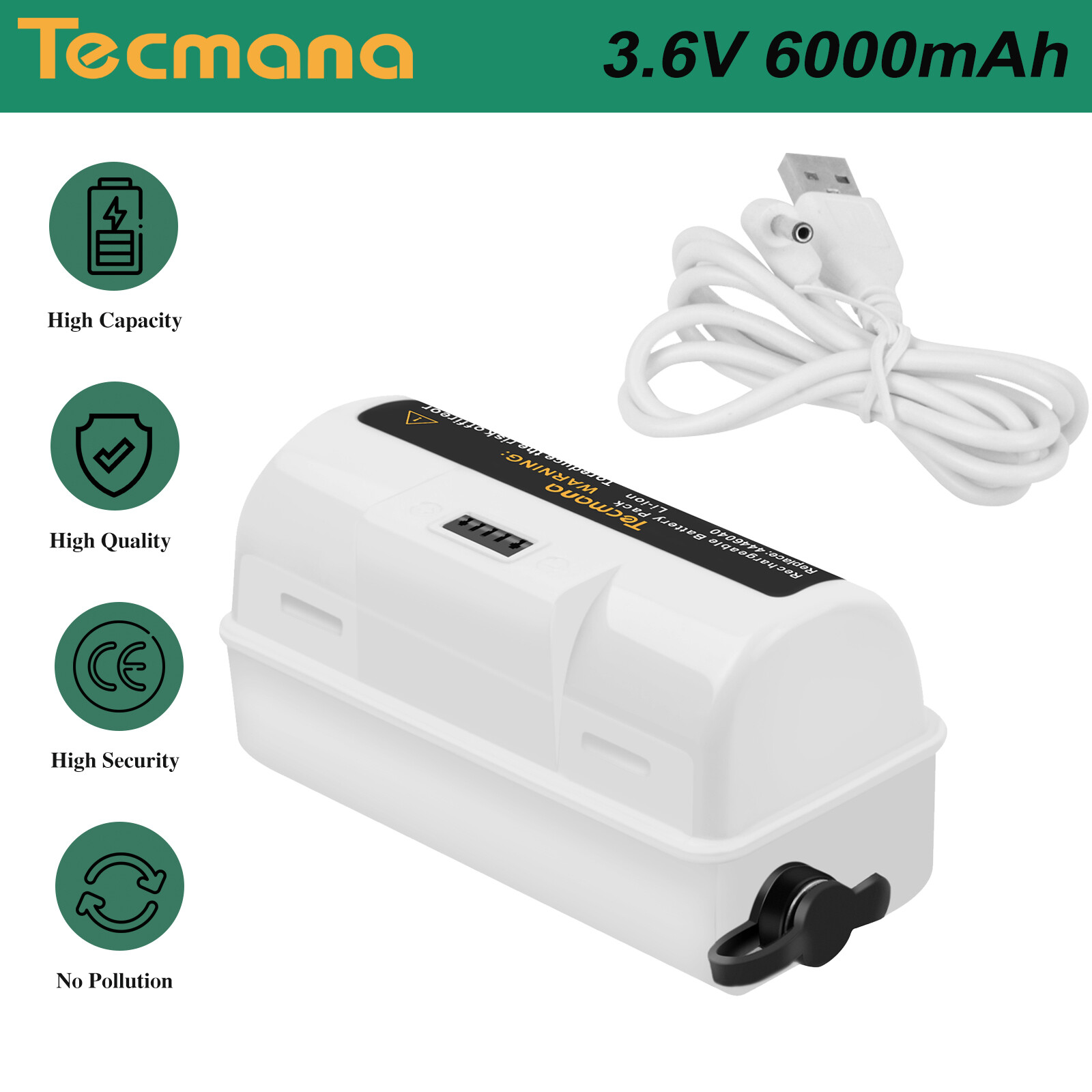 6.0Ah 3.6V Li-ion Battery For iRobot Braava Jet 240 241 244 245 Robot Mop BC674