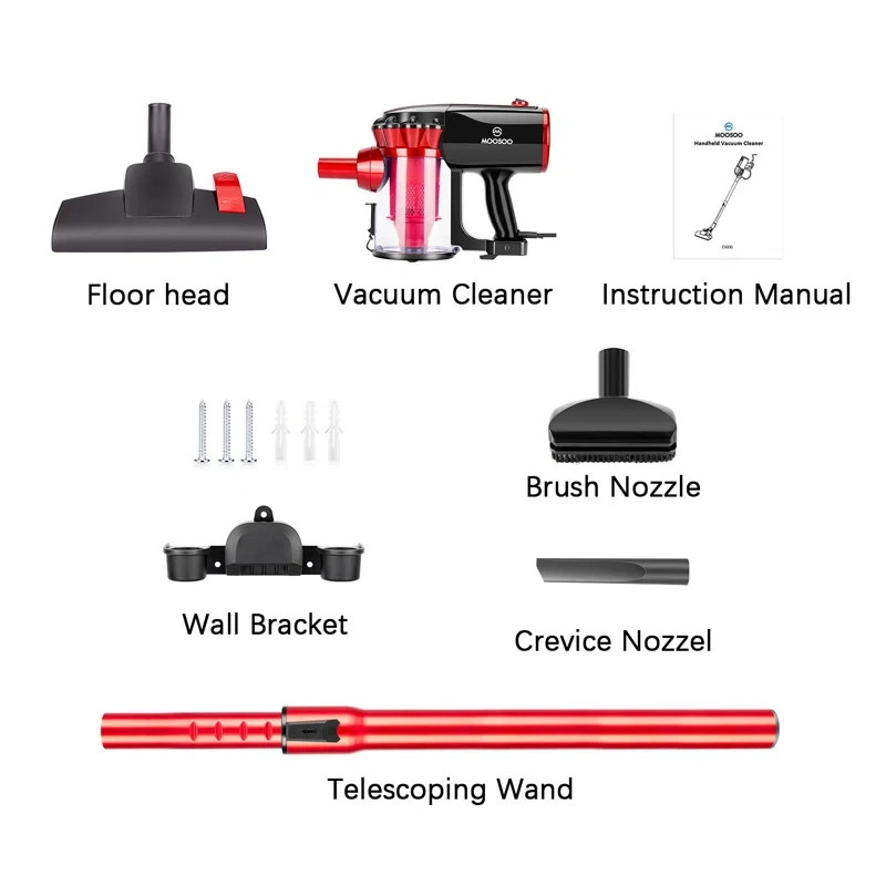 MOOSOO Bagless , 17000PA Strong Suction, 23Ft Cord,Stick Vacuum Cleaner D20/D600