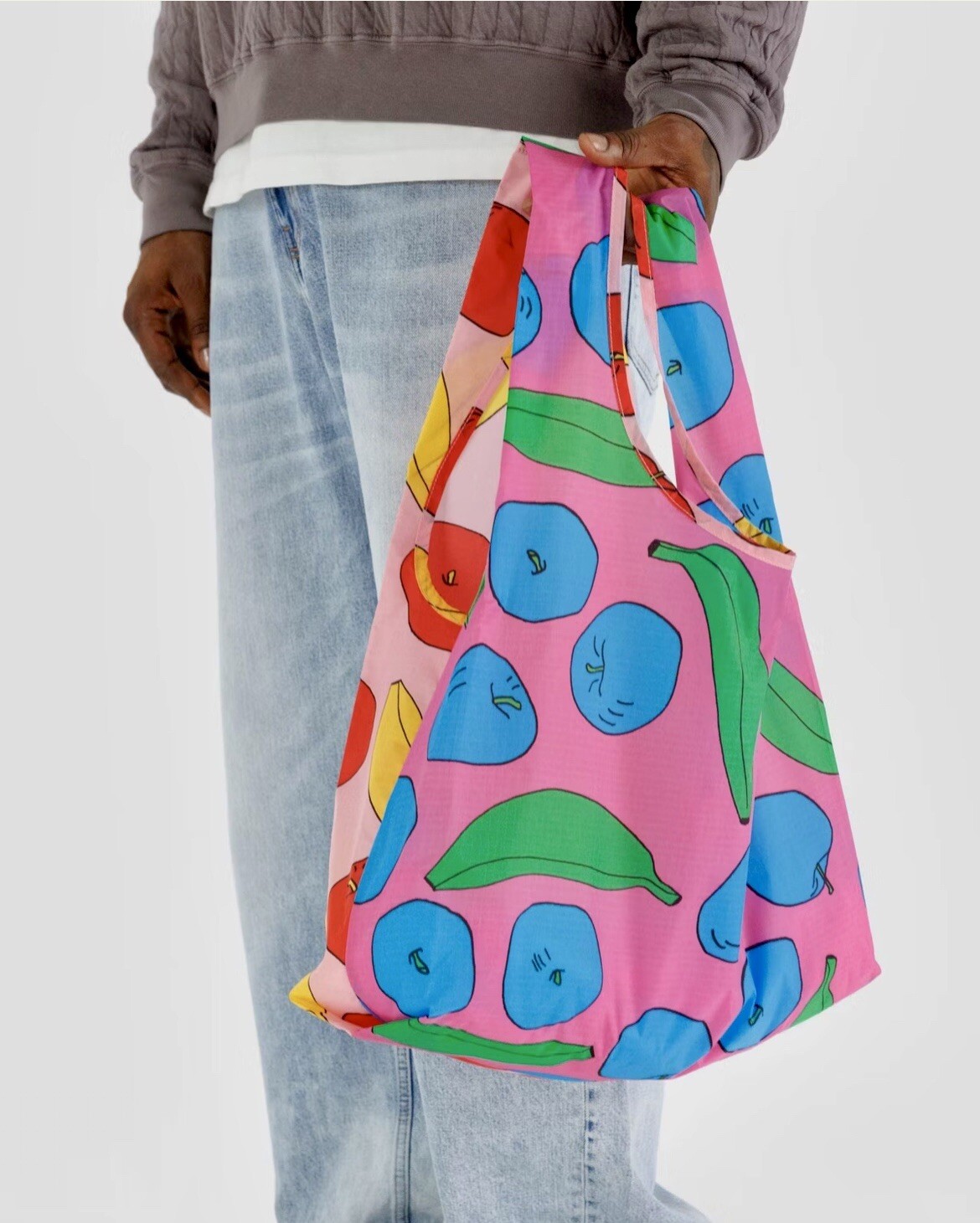 NEW! Baggu STANDARD BAG in “Apples & Bananas Mix” — Washable Recycled Nylon