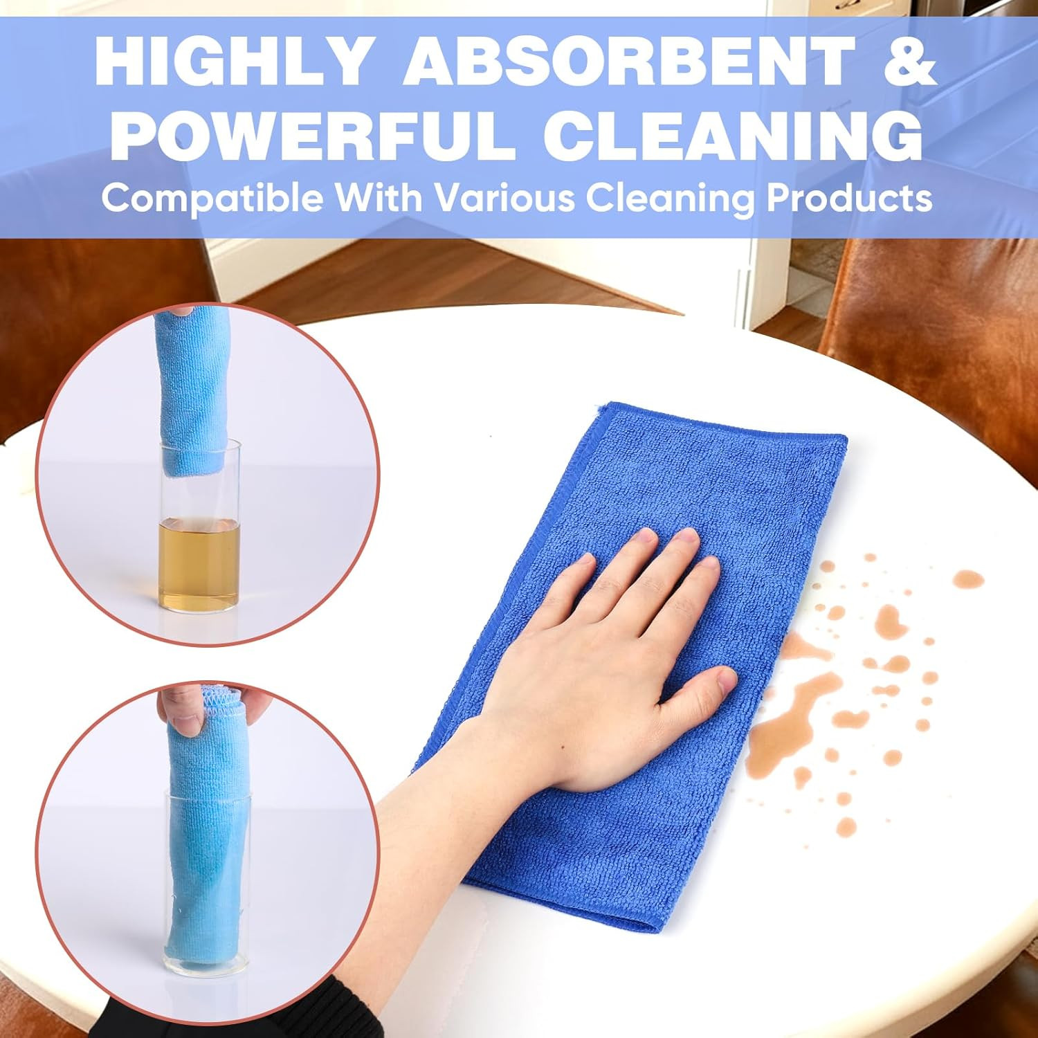 10 Colors Microfiber Cleaning Cloths, 10 Pack Assorted Cleaning Rags | Microfibe